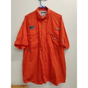 Columbia Florida Gators Orange Fishing Vented Button Up Shirt‎ Men's XXL